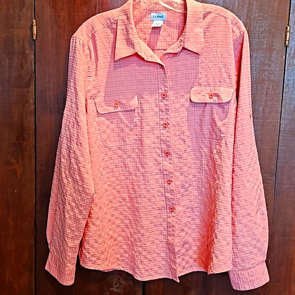 WOMENS LL BEAN BUTTON DOWN SHIRT